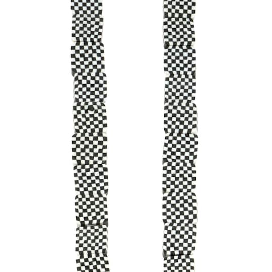 Black &#x26; White Checker Clay Square Beads by Bead Landing&#x2122;